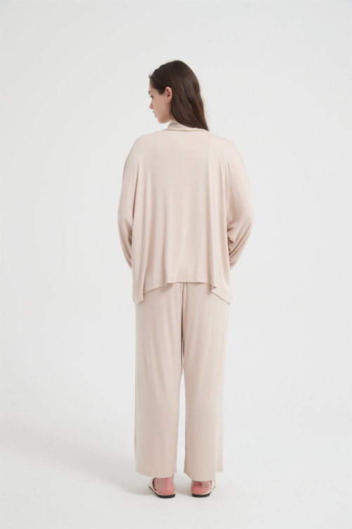 Custom Merino Wool Blend 3-Piece Sleepwear Set for Women