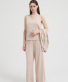 Custom Merino Wool Blend 3-Piece Sleepwear Set for Women