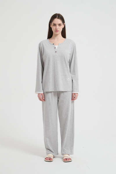 Women's Merino Wool Blend Fabric Sleepwear | Pullover & Pants