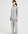 Women's Merino Wool Blend Fabric Sleepwear | Pullover & Pants