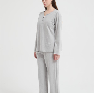 Women's Merino Wool Blend Fabric Sleepwear | Pullover & Pants