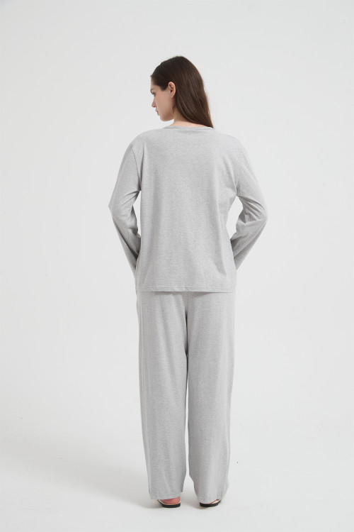 Women's Merino Wool Blend Fabric Sleepwear | Pullover & Pants