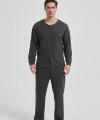 Men's Merino Wool Blend Sleepwear Set | Soft Breathable Knit Sleep Loungewear for Men