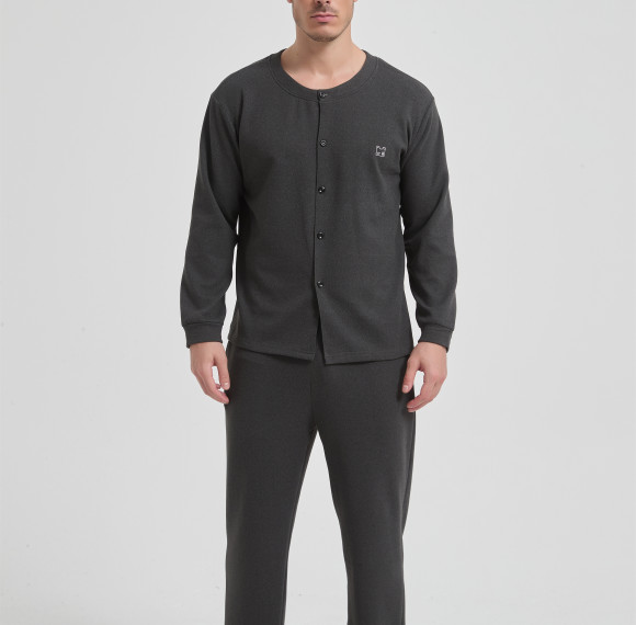 Men's Merino Wool Blend Sleepwear Set | Soft Breathable Knit Sleep Loungewear for Men