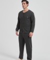Men's Merino Wool Blend Sleepwear Set | Soft Breathable Knit Sleep Loungewear for Men