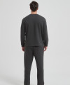 Men's Merino Wool Blend Sleepwear Set | Soft Breathable Knit Sleep Loungewear for Men