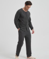 Men's Merino Wool Blend Sleepwear Set | Soft Breathable Knit Sleep Loungewear for Men