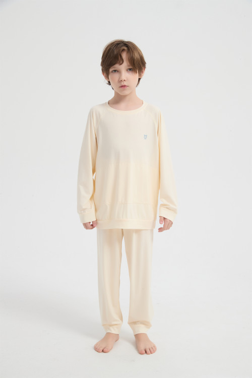 Kids Merino Wool Blend Sleepwear Set, Soft Thermal Sleepwear for Boys & Girls