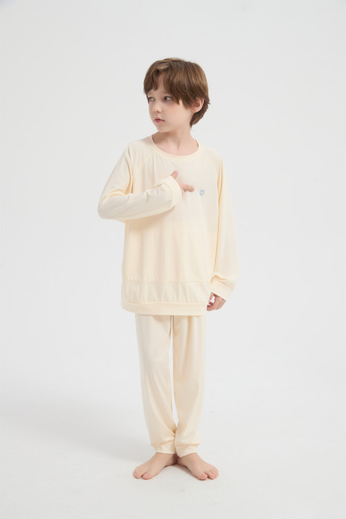 Kids Merino Wool Blend Sleepwear Set, Soft Thermal Sleepwear for Boys & Girls