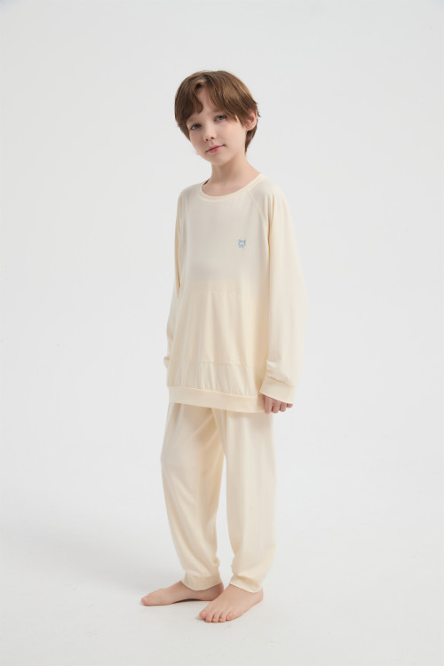 Kids Merino Wool Blend Sleepwear Set, Soft Thermal Sleepwear for Boys & Girls