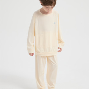 Kids Merino Wool Blend Sleepwear Set, Soft Thermal Sleepwear, Lightweight Pajamas Set for Boys & Girls