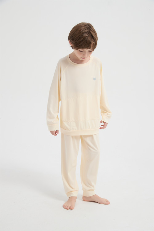 Kids Merino Wool Blend Sleepwear Set, Soft Thermal Sleepwear for Boys & Girls