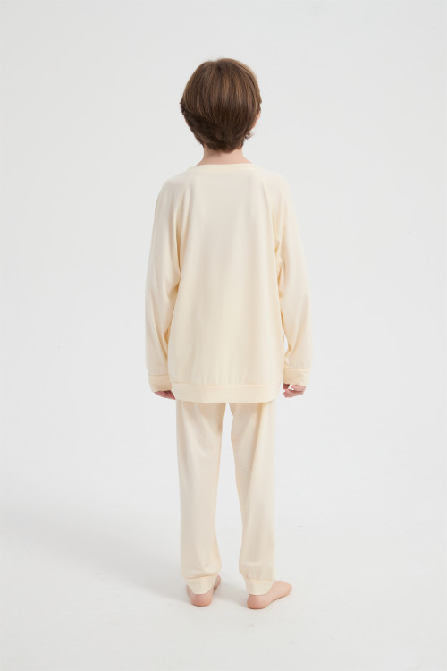 Kids Merino Wool Blend Sleepwear Set, Soft Thermal Sleepwear for Boys & Girls