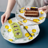 Lemon Pattern Stoneware Plate | Stoneware Plate Manufacturer & Wholesale Supplier