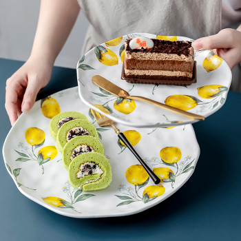 Lemon Pattern Stoneware Plate | Stoneware Plate Manufacturer & Wholesale Supplier