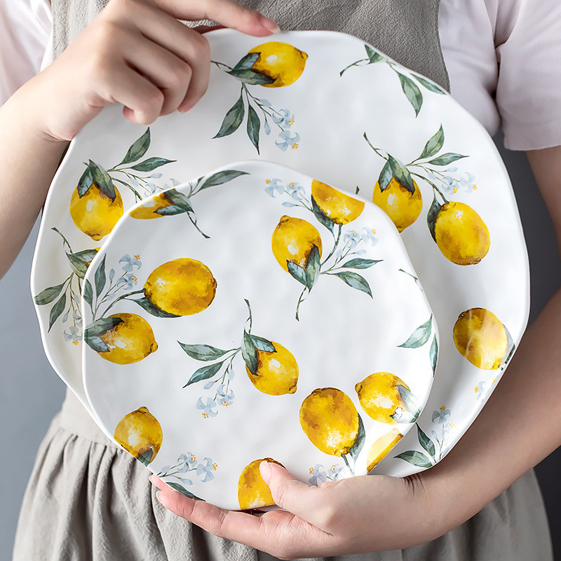 Silk Printed Design Stoneware Serveware