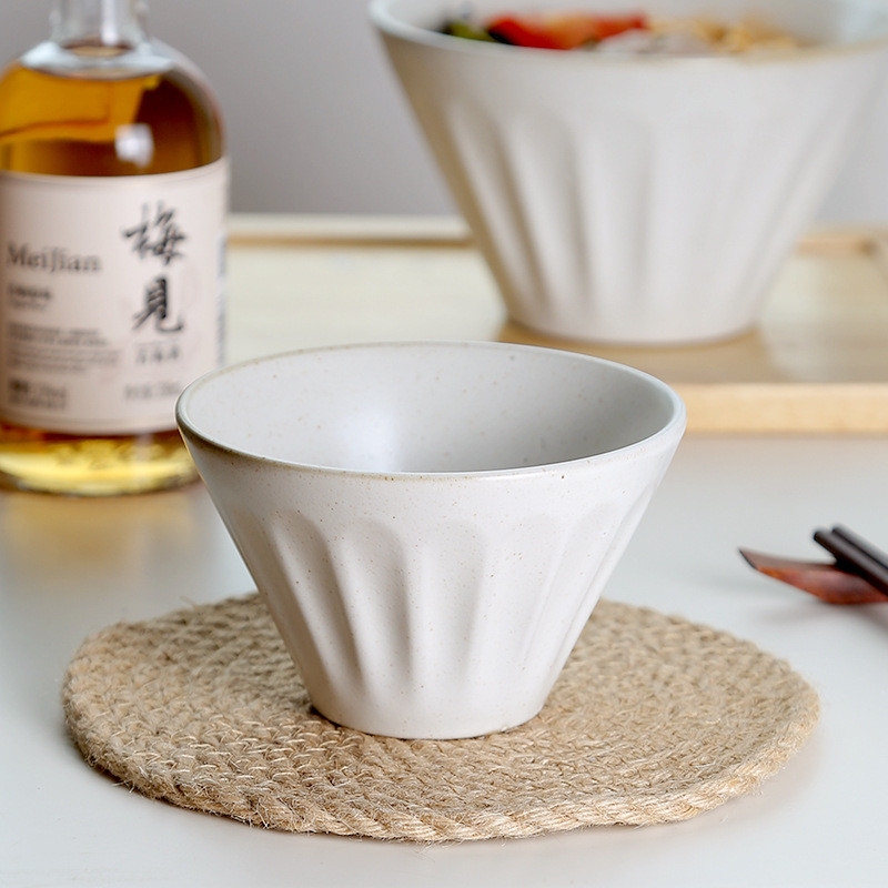 Japanese-Style Ceramic Ramen Bowl For Side Display
