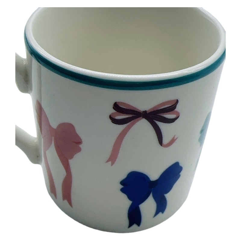 Gold Electroplated Bone China Mug in White