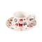 Christmas Ceramic Coffee Cups with Saucer | 300ml Festive Santa & Holiday Design