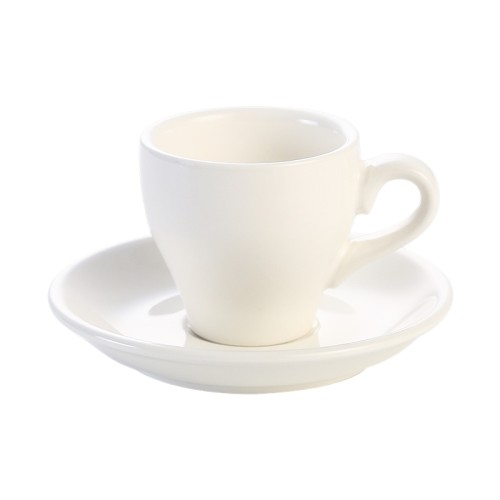 80ml Ceramic Espresso Cups with Saucers – Colorful Coffee Cup Set for Espresso & Ristretto