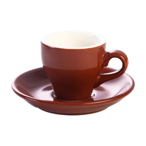 80ml Ceramic Espresso Cups with Saucers – Colorful Coffee Cup Set for Espresso & Ristretto