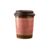 290ml Reactive Glaze Ceramic Travel Coffee Mug with Lid – Portable Reusable Cup