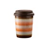 290ml Reactive Glaze Ceramic Travel Coffee Mug with Lid – Portable Reusable Cup
