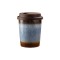290ml Reactive Glaze Ceramic Travel Coffee Mug with Lid | Portable Reusable Cup