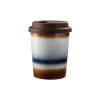 290ml Reactive Glaze Ceramic Travel Coffee Mug with Lid – Portable Reusable Cup
