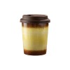 290ml Reactive Glaze Ceramic Travel Coffee Mug with Lid – Portable Reusable Cup