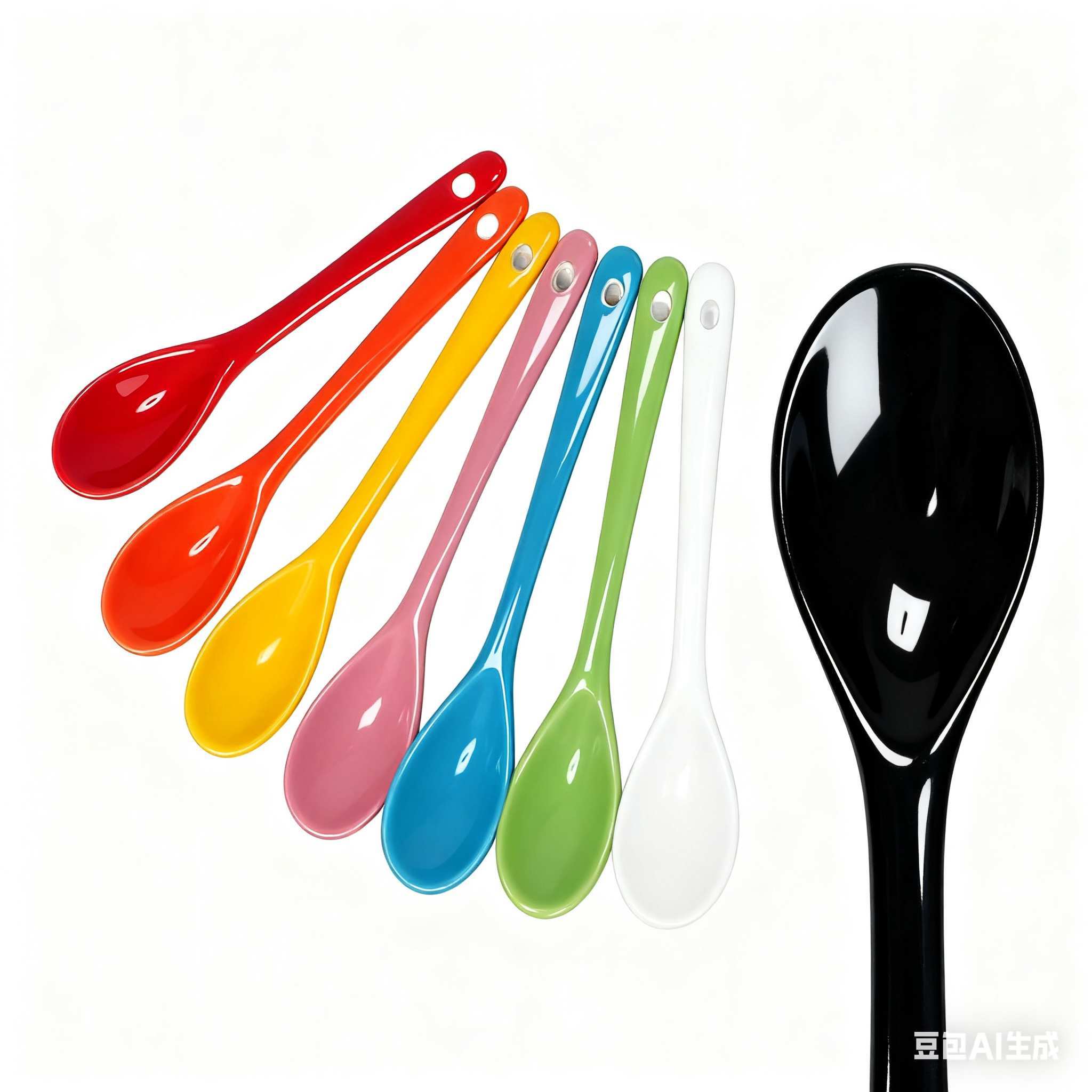 Multi-Color Show Of Colorful Ceramic Spoon
