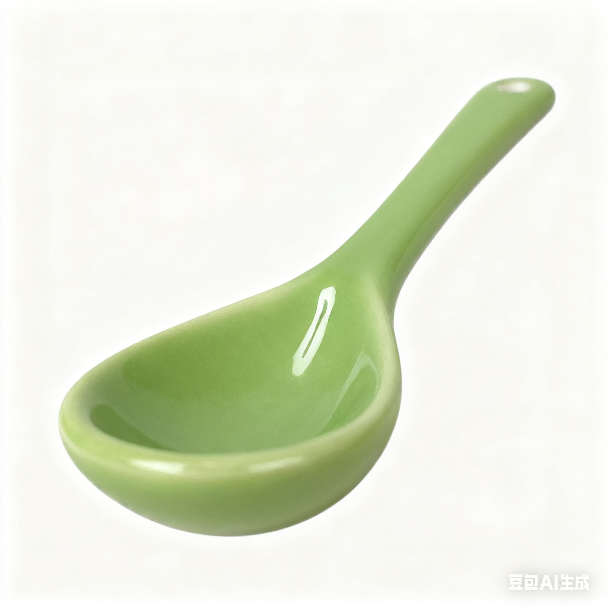 Side Position View Of Colorful Ceramic Spoon