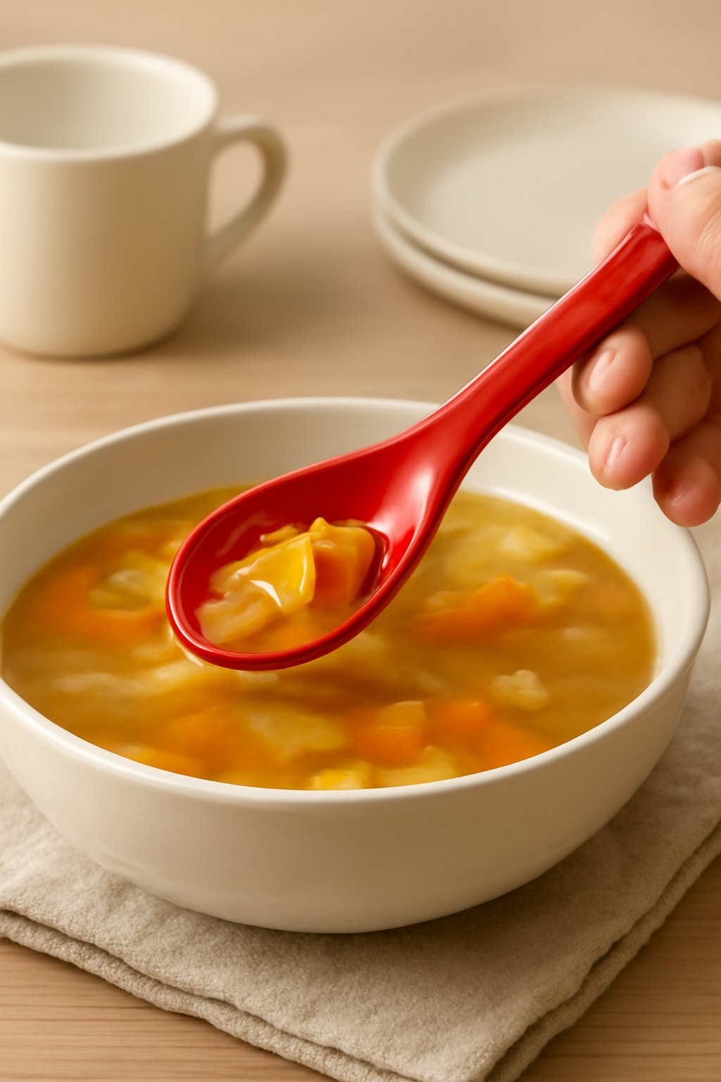 Colorful 12cm Ceramic Spoon In Kitchen Food-Scooping Scene