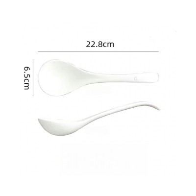 White Ceramic Spoon | Sleek and Stylish Kitchen Accessory