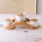 Nordic Ceramic Spice Jar Set With Bamboo Lids | 3-Piece Seasoning Containers For Kitchen Storage