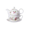 Creative Porcelain Tea Set | Floral English Style Teapot with Cup and Saucer, Single Serve Afternoon Tea Gift