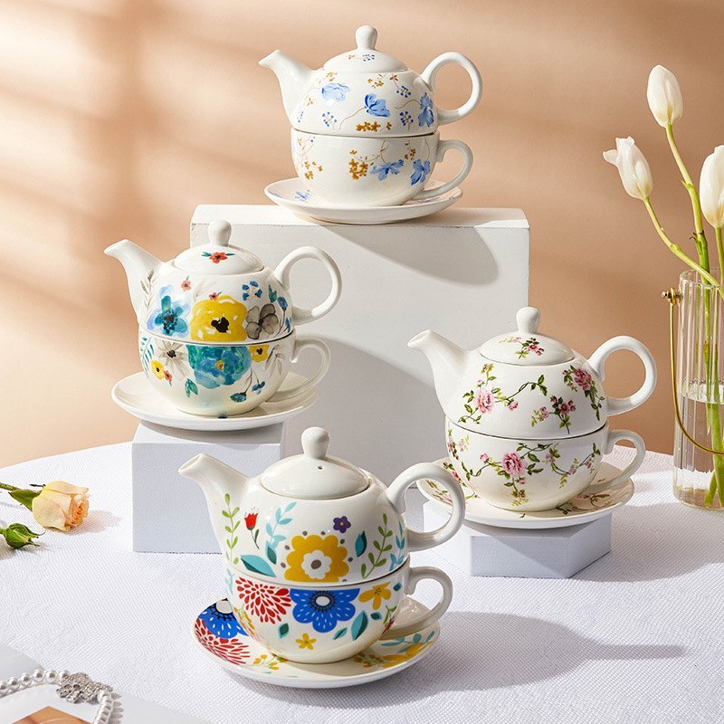 Whole Style Of Floral English Porcelain Tea Set