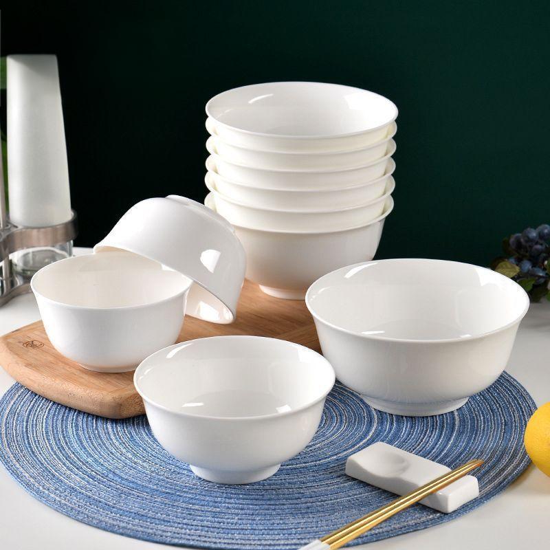 Stacked 6-Piece Bone China Rice Bowl Set