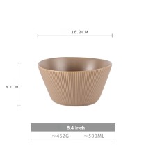 Ceramic Soup Bowl | Ribbed Design, Perfect for Soup and Stews, Microwave and Dishwasher Safe