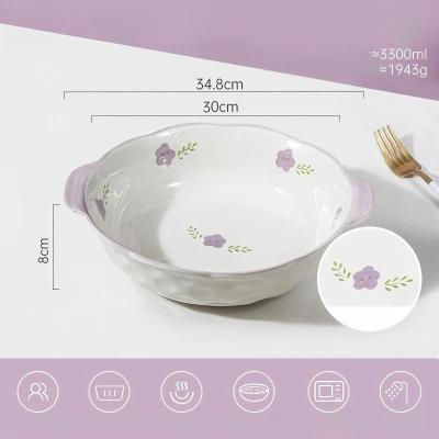 Porcelain Ceramic Soup Bowl | Large Handheld Design for Soup, Stews, and More