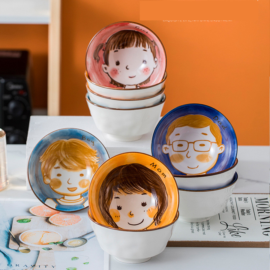 Inner Cartoon Character Cute Porcelain Bowl