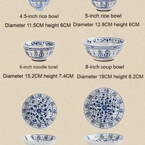 Traditional Chinese Blue & White Dinnerware Set | Fulu, Plates/Bowls (Home)