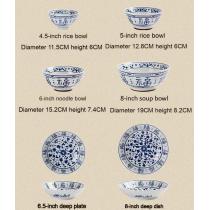 Traditional Chinese Blue & White Dinnerware Set | Fulu, Plates/Bowls (Home)