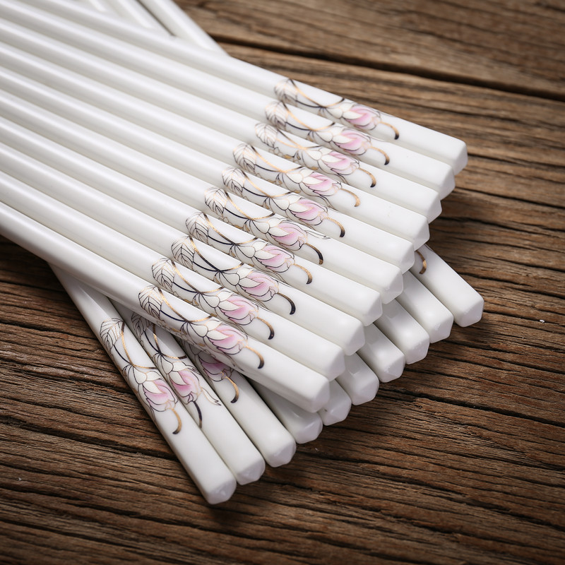 Multi-Patterns Floral Ceramic Chopsticks Stacked