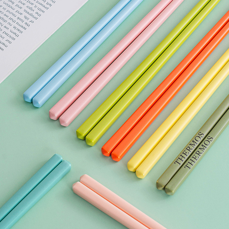 Vibrant Ceramic Chopsticks Placement Detail