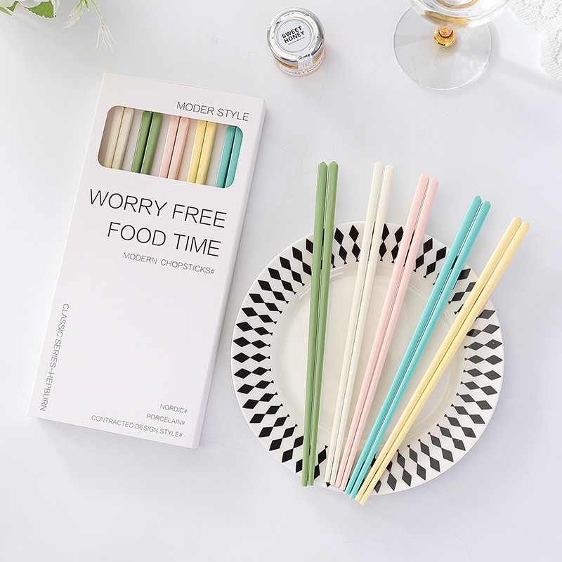 Cream Color Ceramic Chopsticks Display