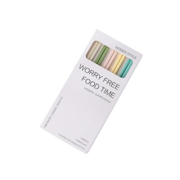 Cream Style Ceramic Chopsticks Set | High Temperature Resistant & Gift Box Packaging