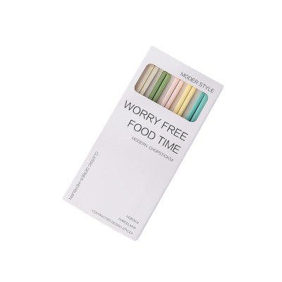 Cream Style Ceramic Chopsticks Set | High Temperature Resistant & Gift Box Packaging