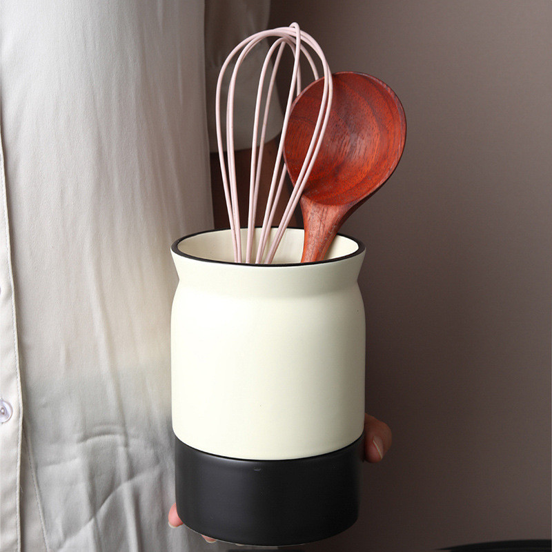 Nordic Ceramic Chopstick Holder With Utensils