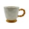 New Bone China Mug with Twisted Handle and Color Base – 416ml Modern Ceramic Coffee Cup